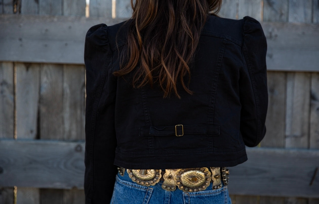 Puff Sleeve Denim Jacket