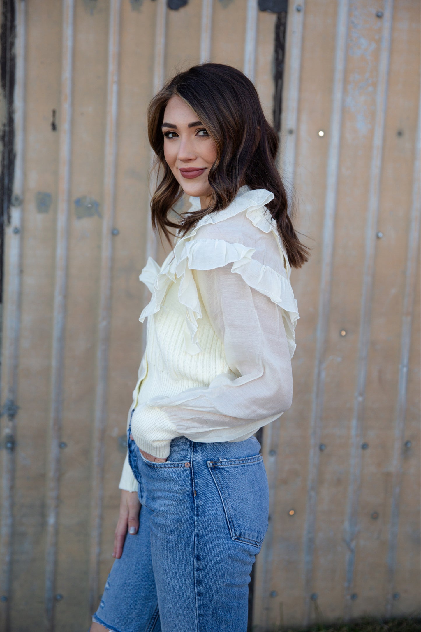 Reece Ruffle Cardigan