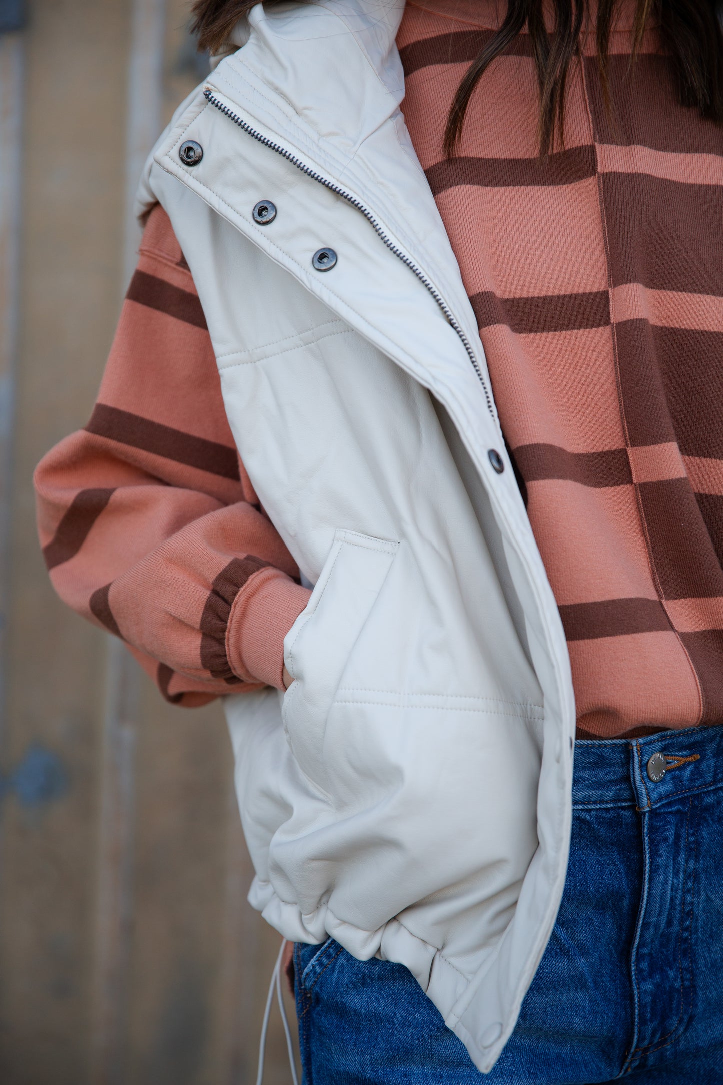 The Miss Valley Faux Leather Puffer Vest
