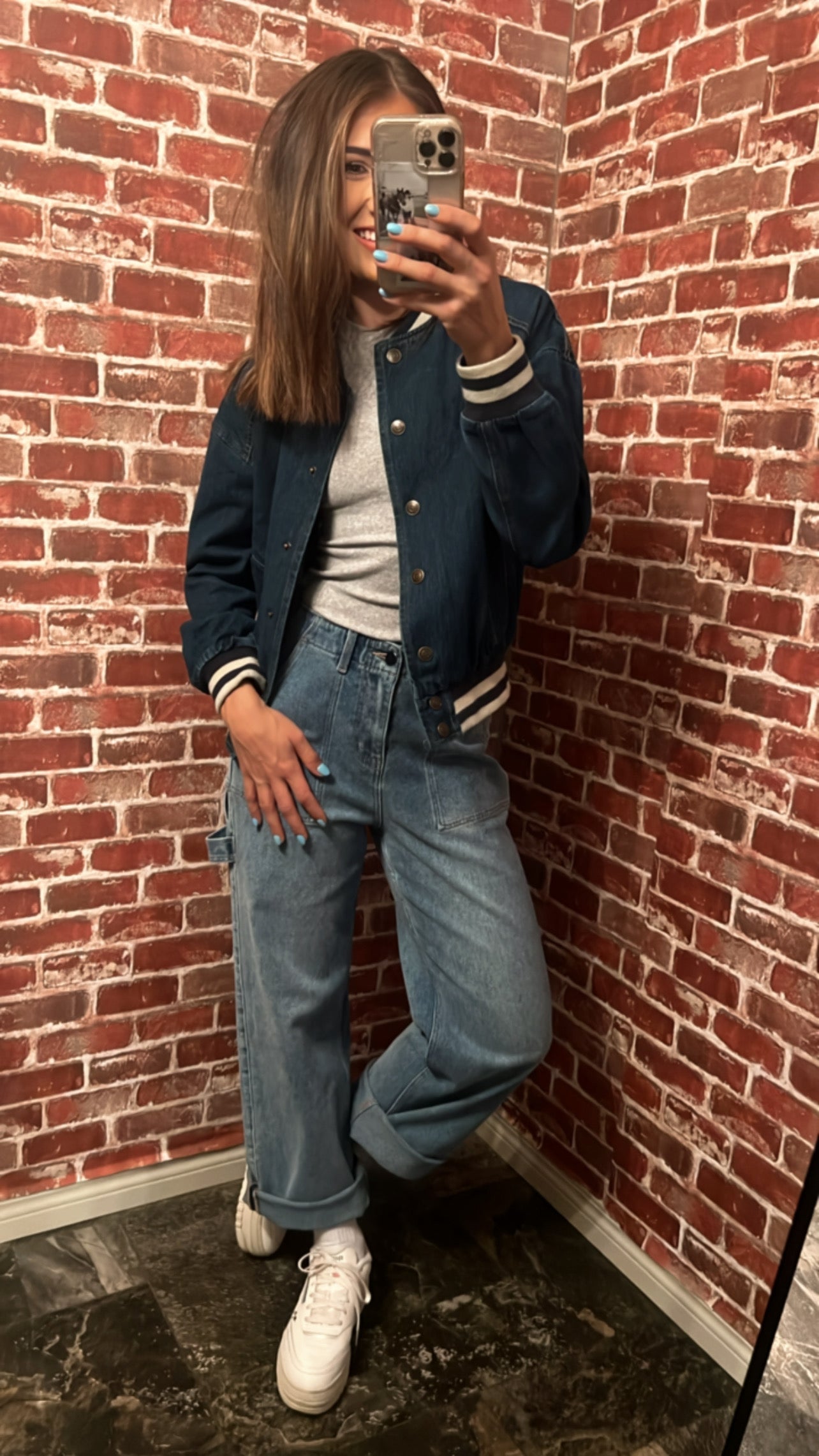 Dixies Denim Bomber Jacket