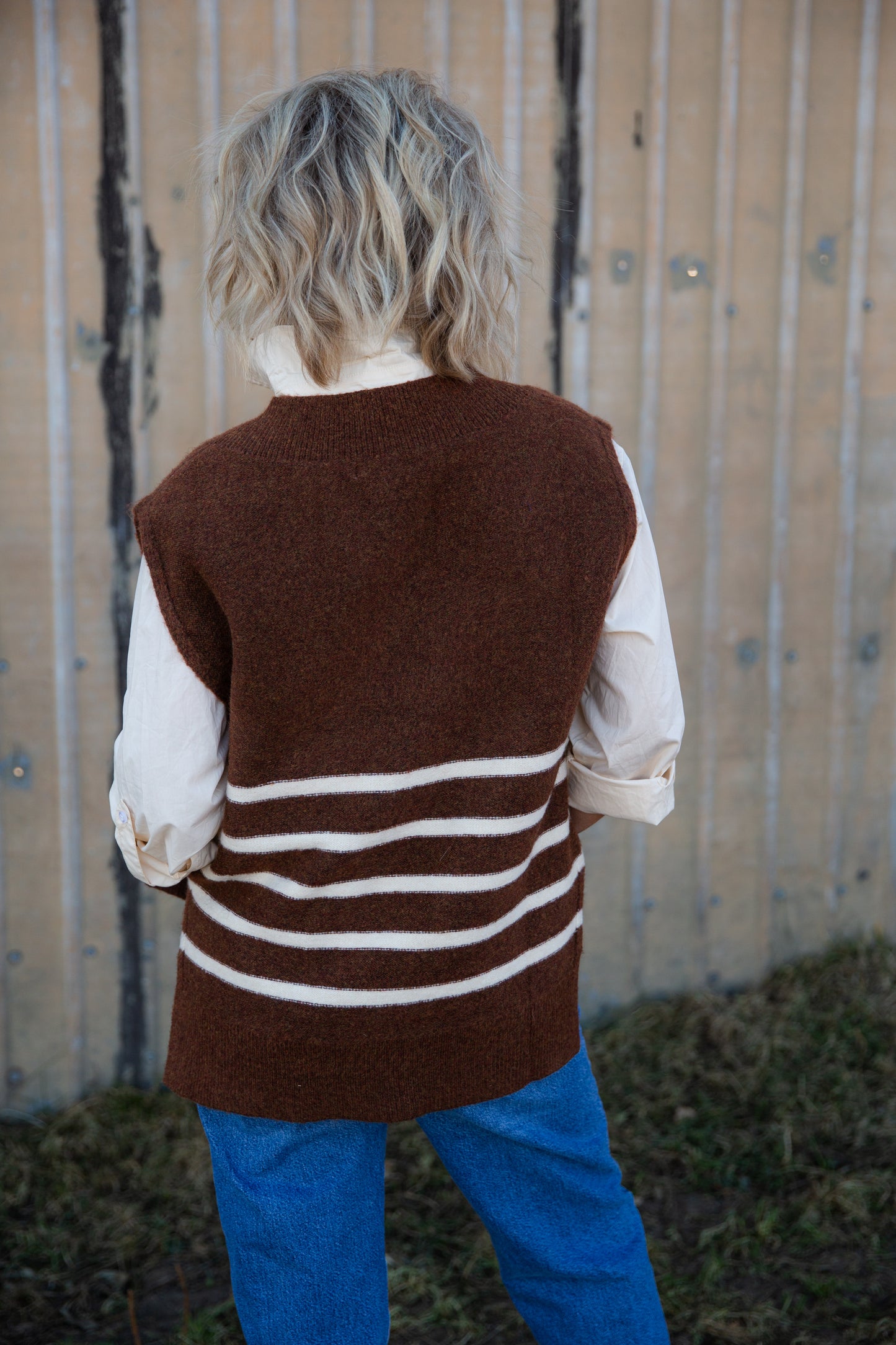 Sallys Striped Sweater Vest