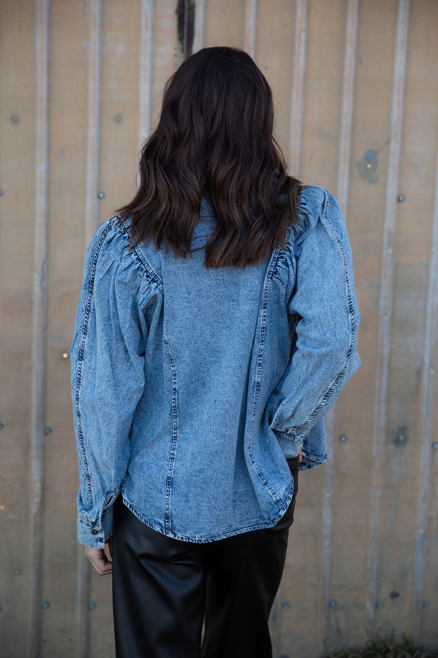 Dezarae Denim Long Sleeve Shirt