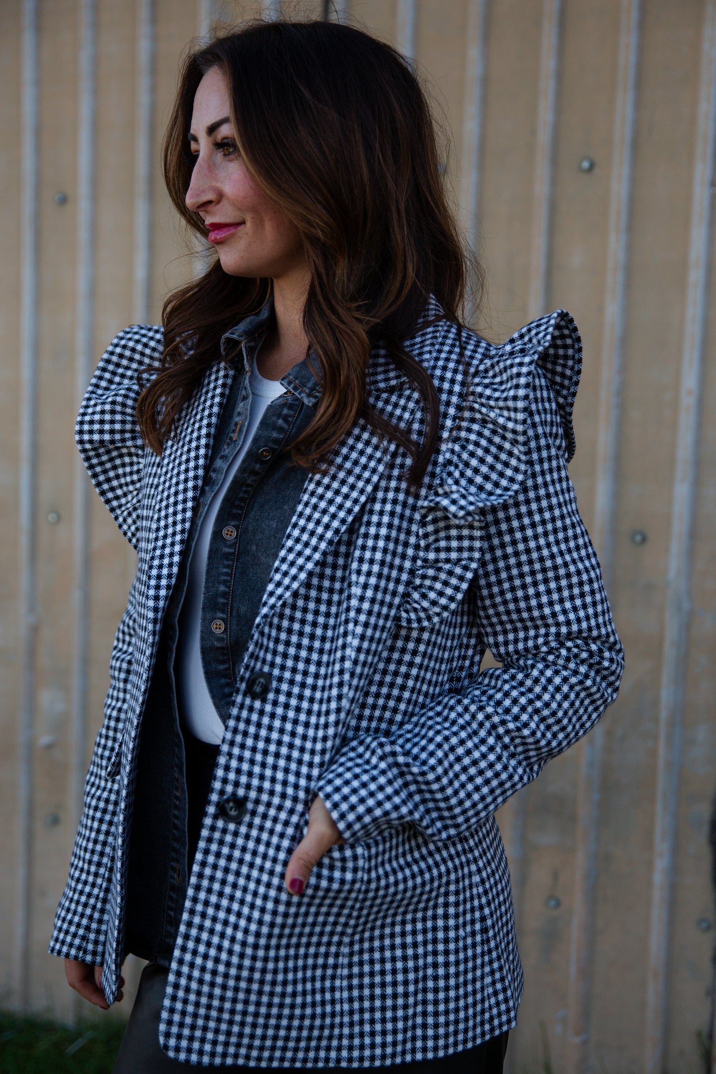 Chanel Checkered Blazer