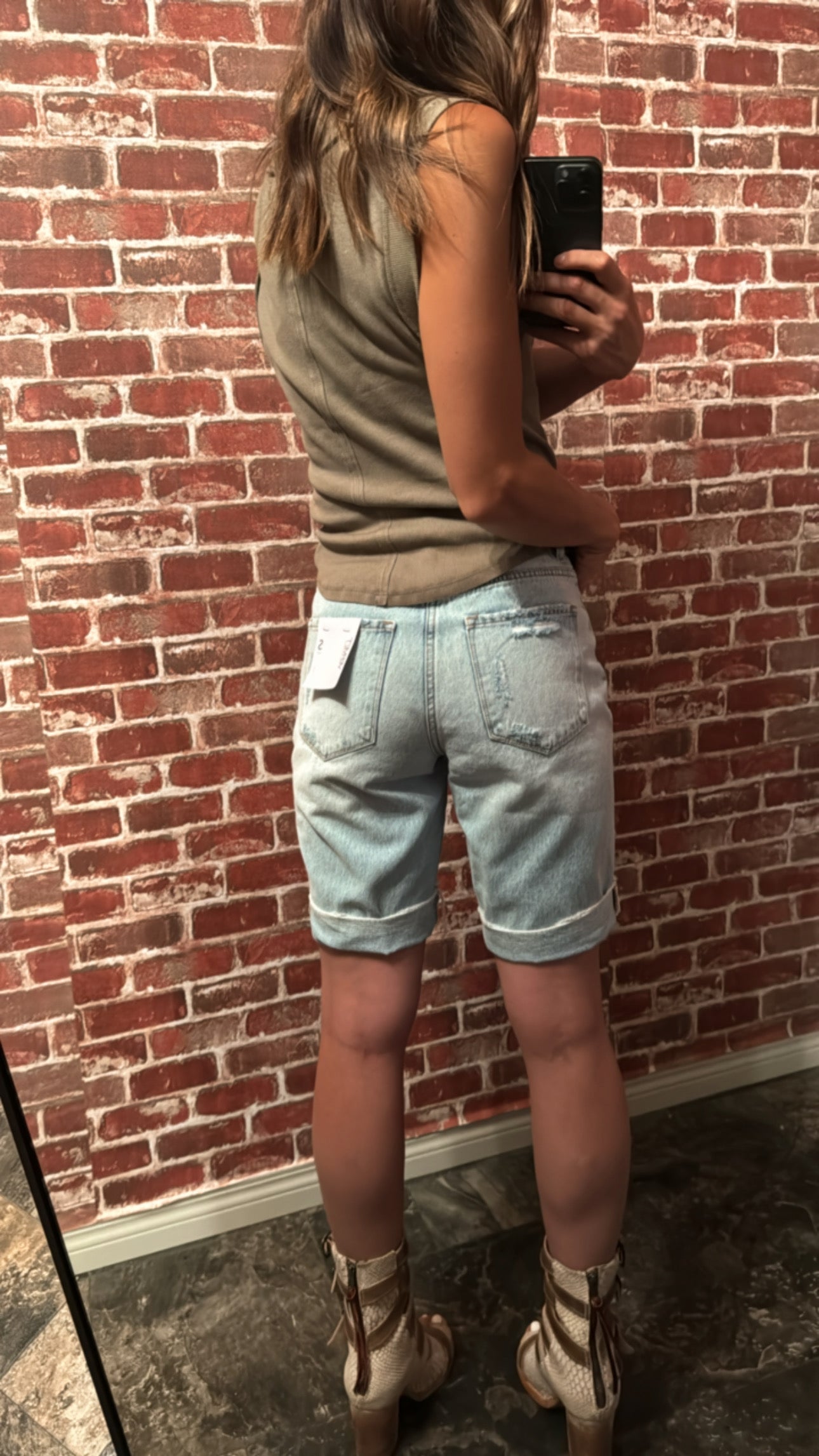 High Rise Relaxed Bermuda Shorts