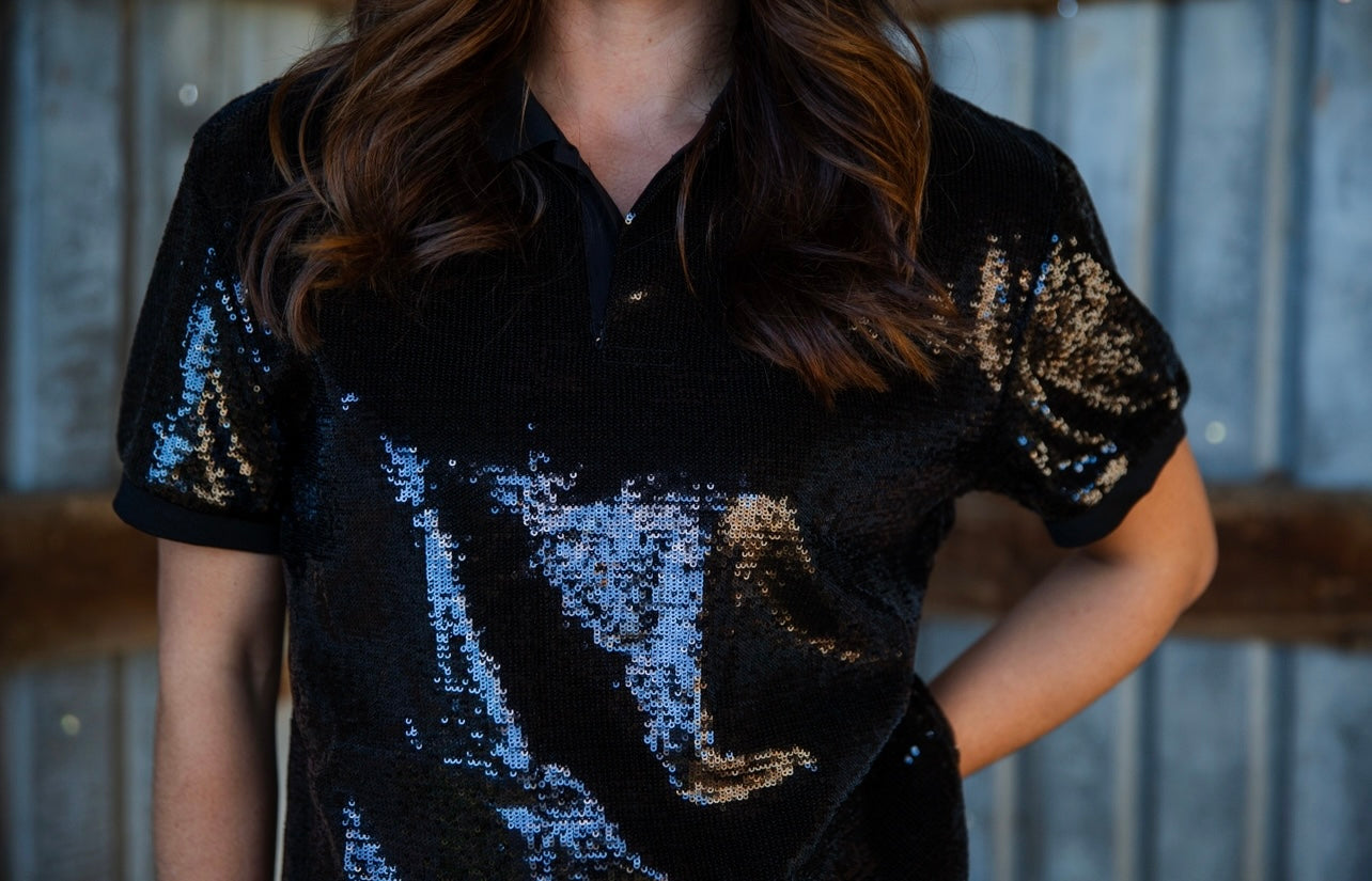 Sequined Polo Shirt