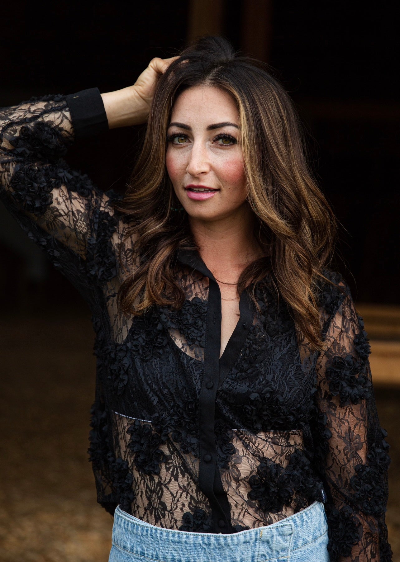 Lidias Lace Button Down