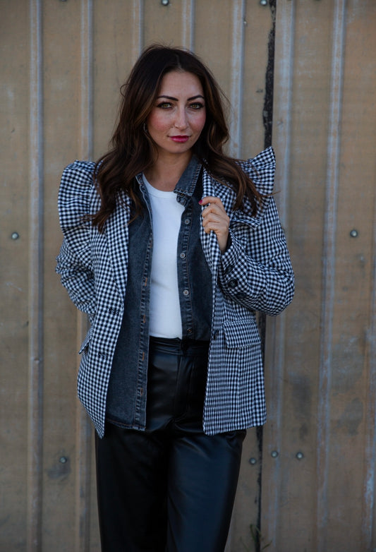 Chanel Checkered Blazer