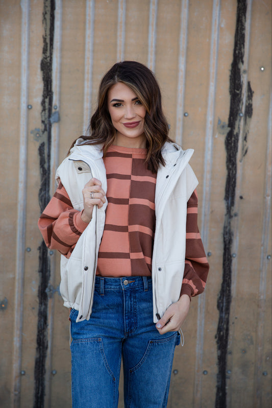 The Miss Valley Faux Leather Puffer Vest