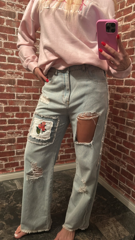 Rosie Denim Patch Pants