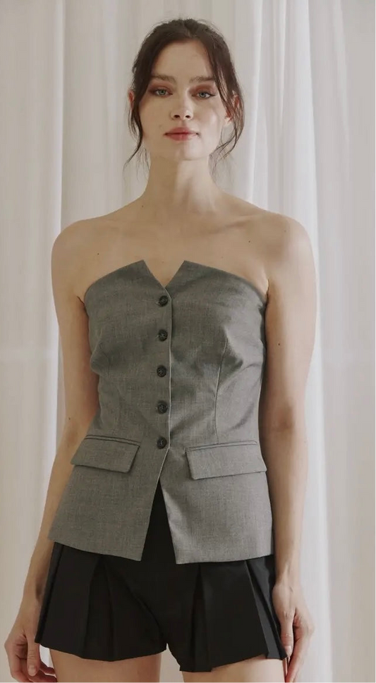 Strapless Jacket Top