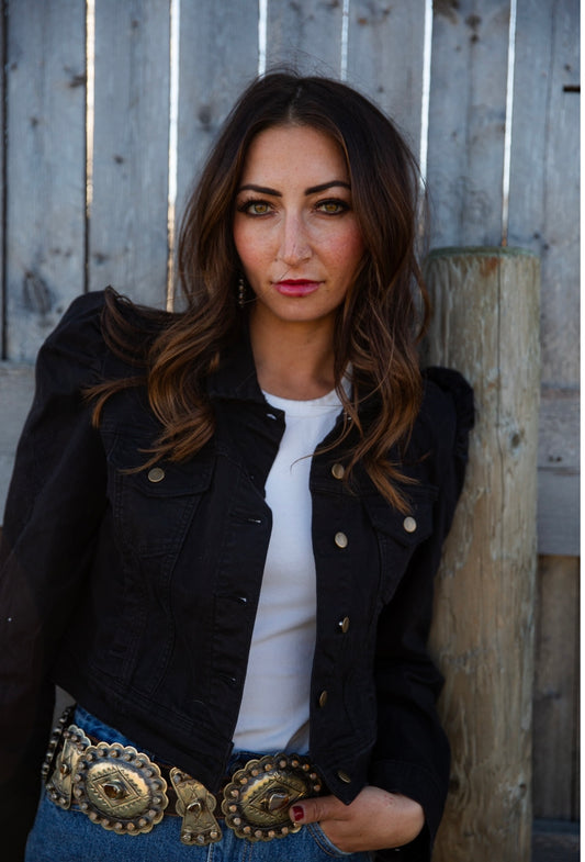 Puff Sleeve Denim Jacket