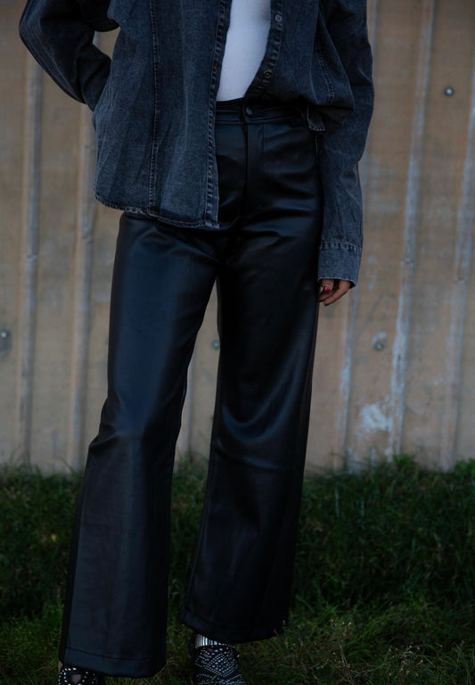 Lexis Leather Wide Leg Pants